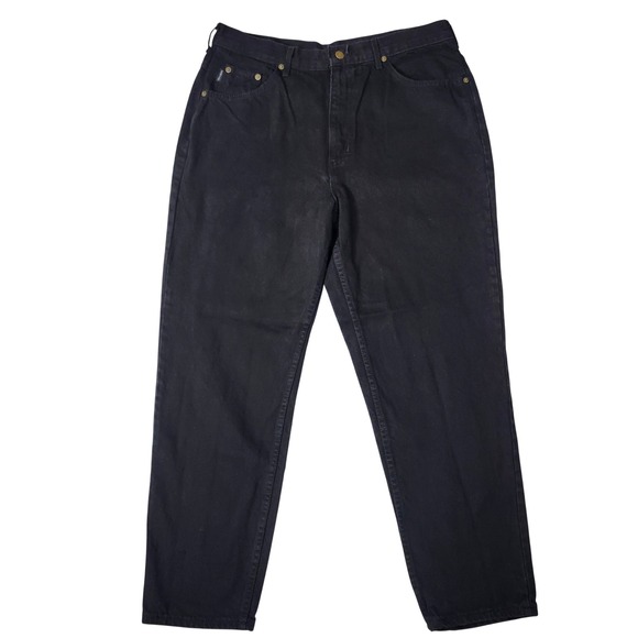 chic Denim - Chic Tapered Jeans Womens 33 Black Excellent Vintage High‎ Waisted Denim